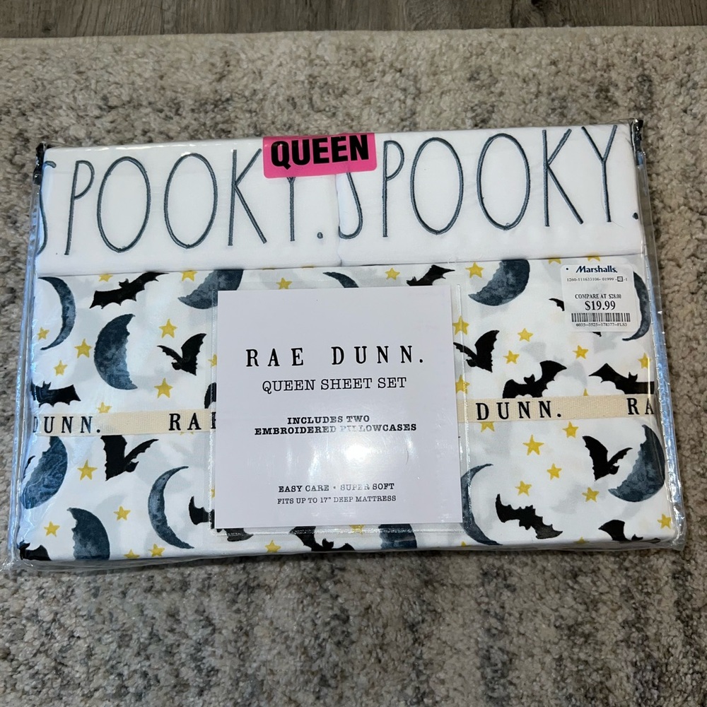 Rae Dunn Halloween queen size sheets